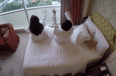 enjoying staycation