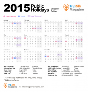 singapore 2015 public holidays and long weekend calendar