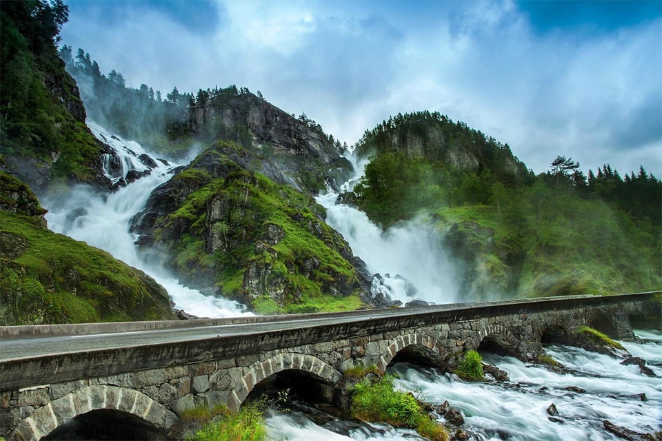 Latefossen Waterfall