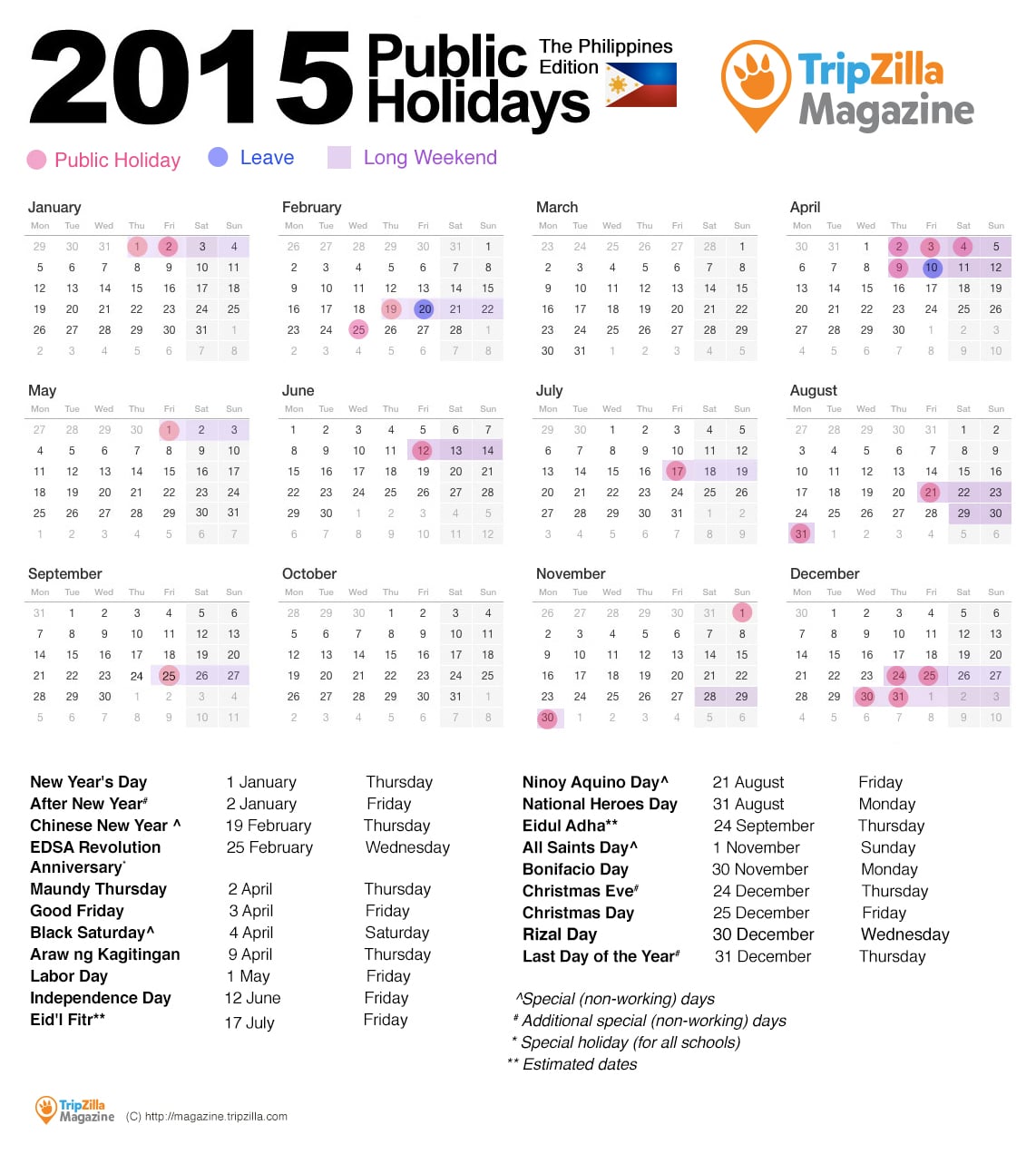 calendar 2015PH - TripZilla, image size:1142x1272