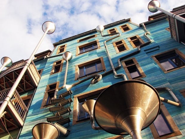 musical rain building