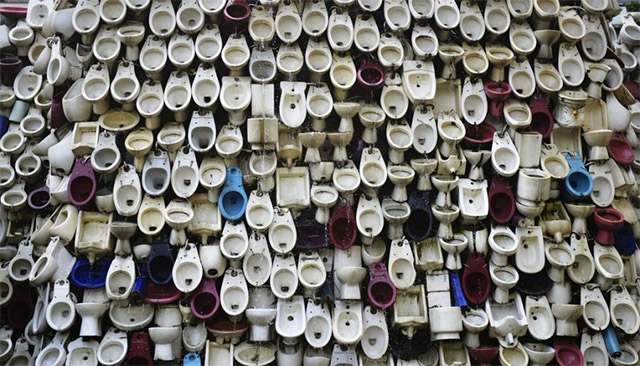 Toilet Waterfall Cascades in Foshan, China