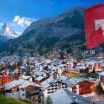 Zermatt village with the peak of the Matterhorn in the Swiss Alps