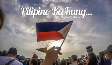 Filipino traveller signs