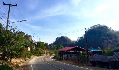 mae hong son village up in mountains