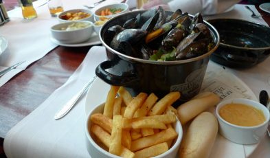 mussels and fries